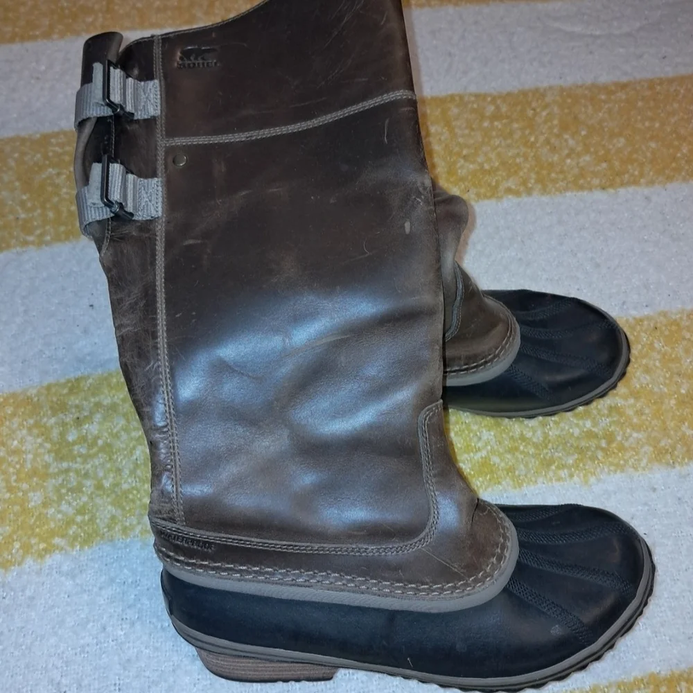 Sorel Women's Brown Leather Boots - Picture 2 of 12